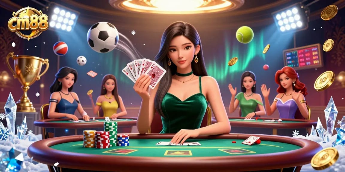 Experience thrilling gameplay at cm88, where a skilled player deftly manages poker hands at a luxury table.