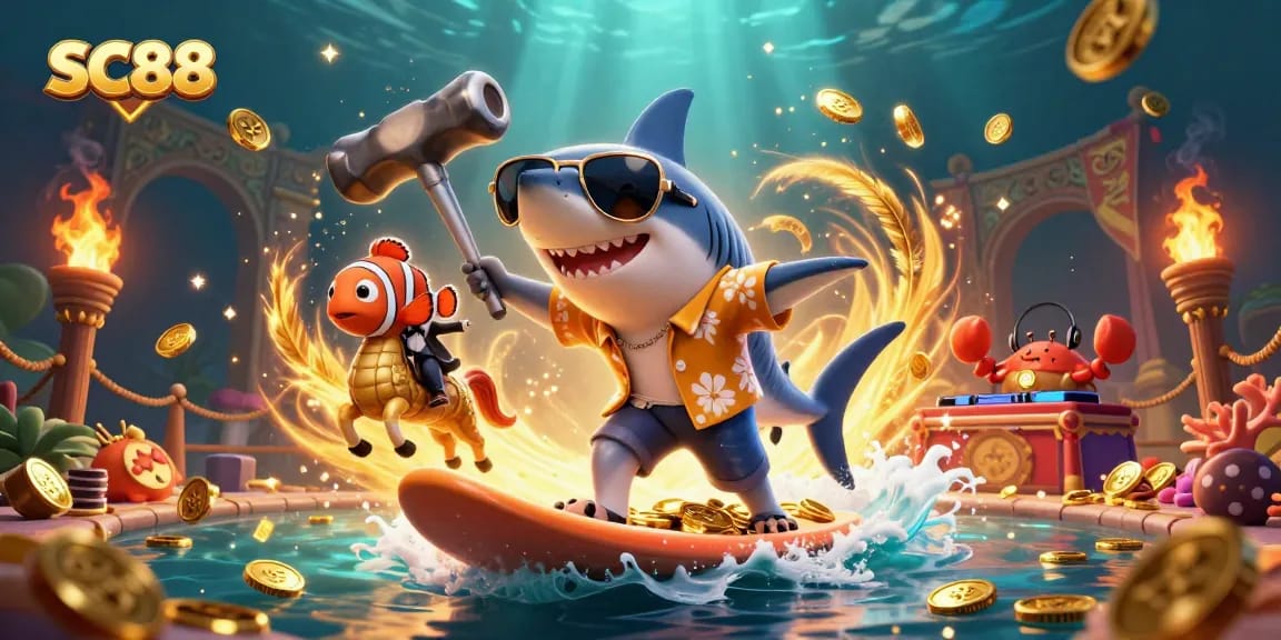 Experience thrilling wins with SC88 in an immersive underwater casino.