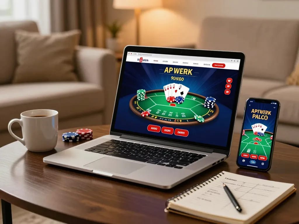 Engage with thrilling poker gameplay on 789win platform in a cozy home setting.