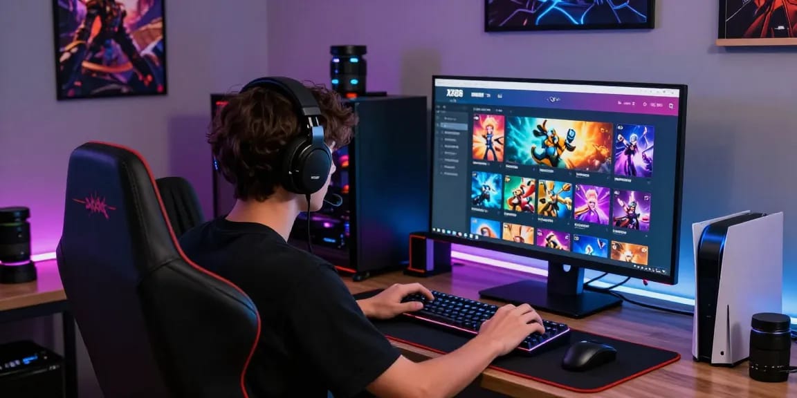 Player immersed in XX88 online gaming platform with vibrant user interface and dynamic atmosphere.