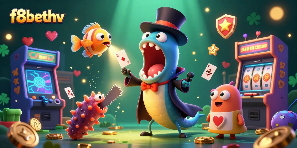 Experience magic with f8bethv in a vibrant casino scene filled with captivating characters and game elements.