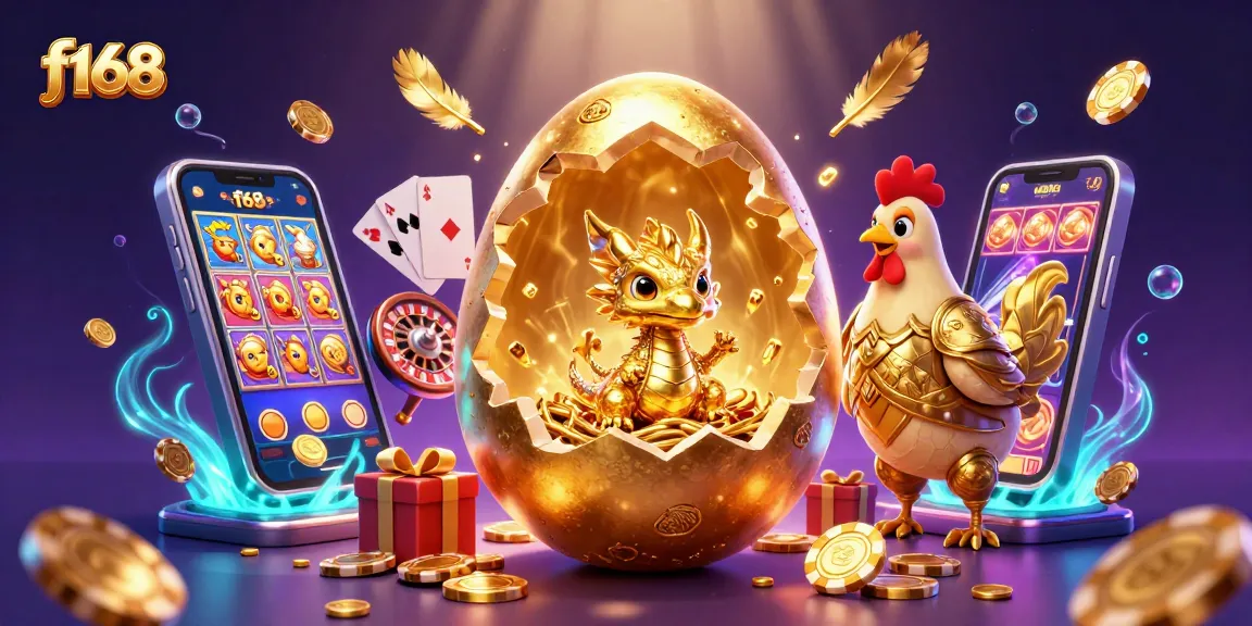 Experience thrilling games at f168 with a stunning illustration of a golden dragon emerging from poker chips