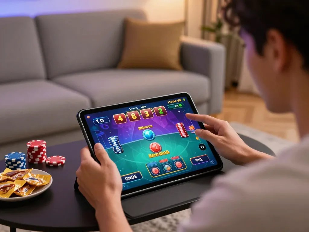 Play Xóc Đĩa Online on a tablet with vibrant graphics and exciting gameplay at home