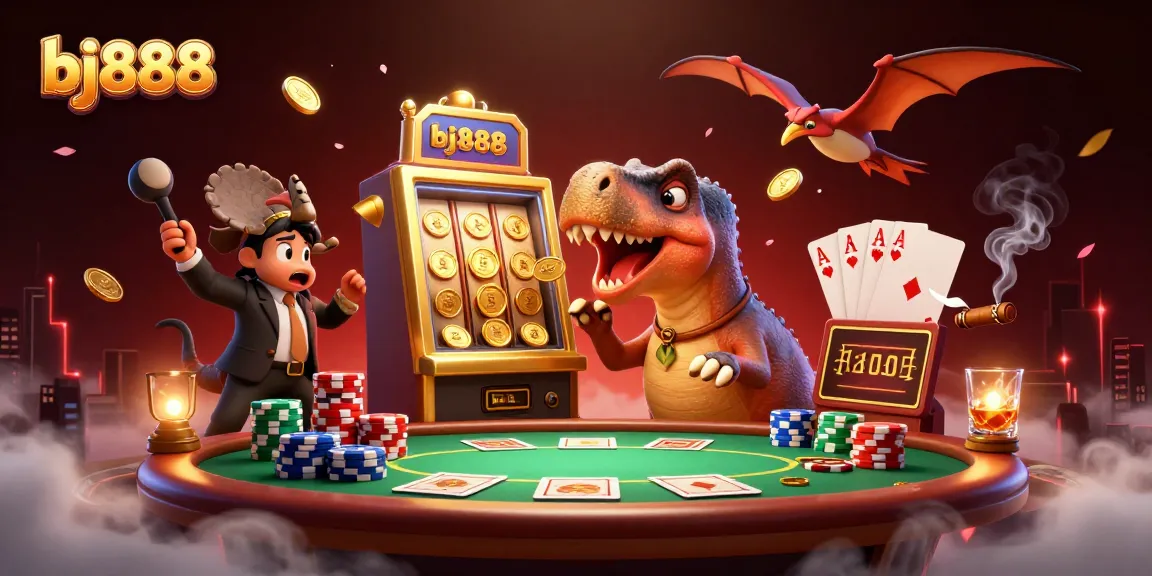 Experience exciting gameplay at bj888 as a pachycephalosaurus wins big on a golden slot machine!