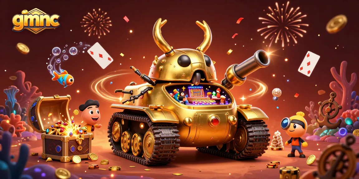 Experience gmnc with a massive golden beetle tank revealing a vibrant casino and dynamic game elements.