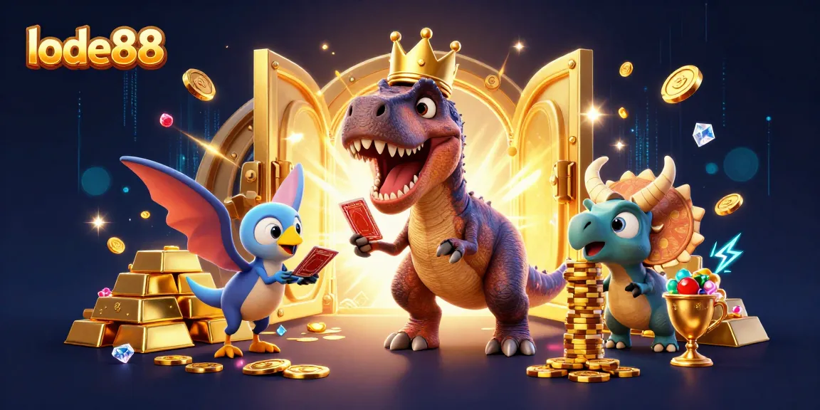 Engage with lode88 through vibrant 3D illustration of casino fun and excitement.