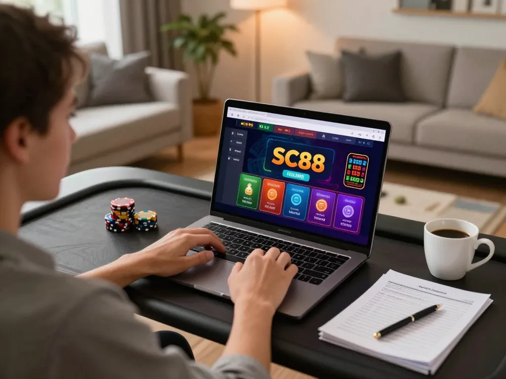 Engaging with SC88 online casino interface for strategic gameplay at home