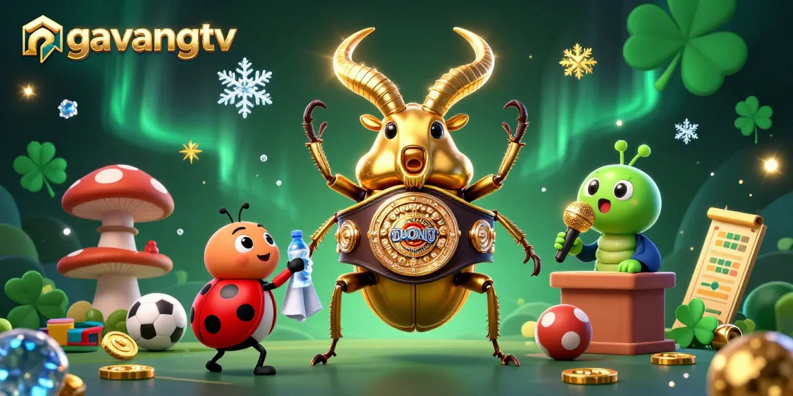 Watch the thrilling match on gavangtv with a giant beetle champion and sports betting excitement.
