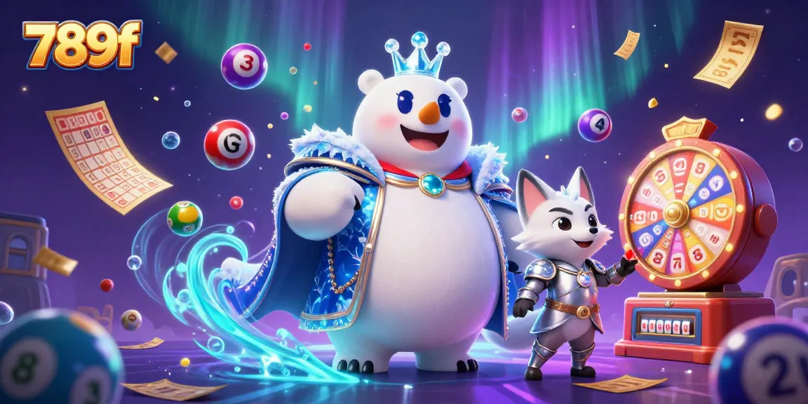 Experience thrilling wins with 789f in this colorful, dynamic casino scene filled with lottery excitement.