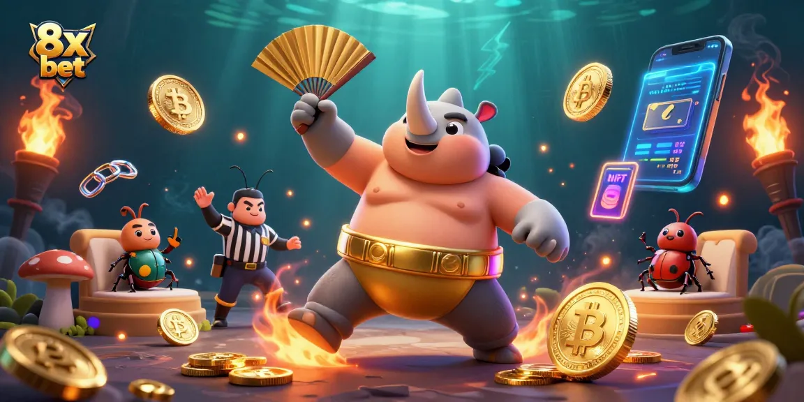 Experience thrilling wins with the 8x bet sporting scene featuring exciting characters and vibrant elements.