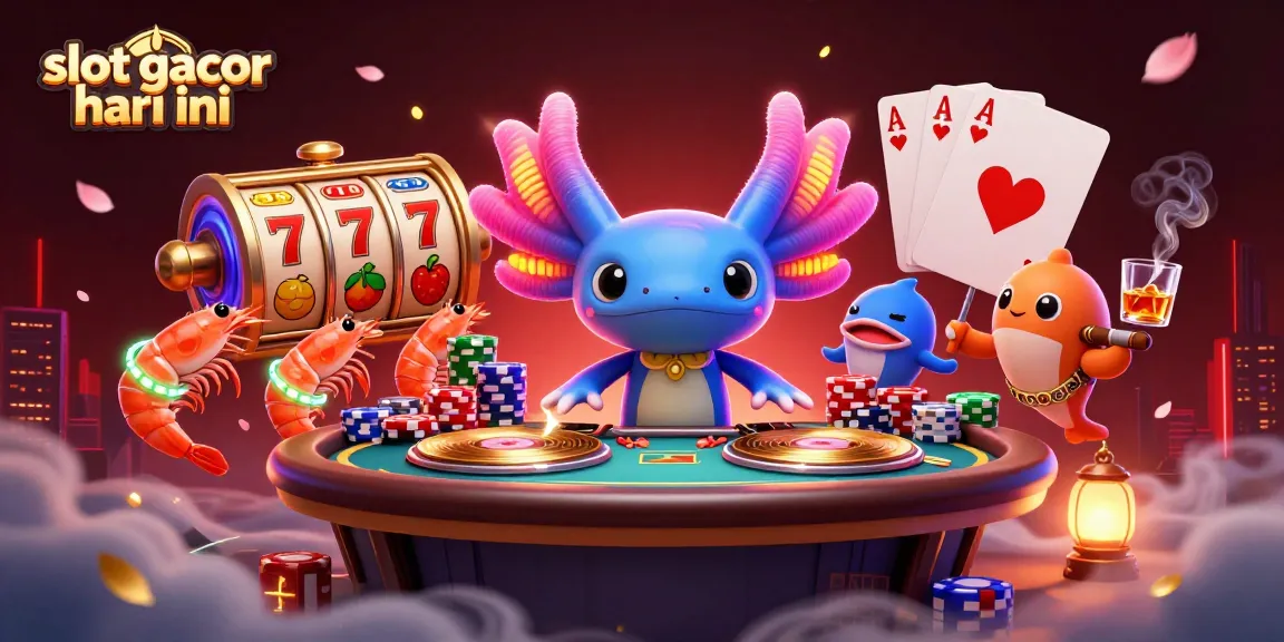 Engage with slot gacor hari ini featuring vibrant 3D casino elements and characters in action.