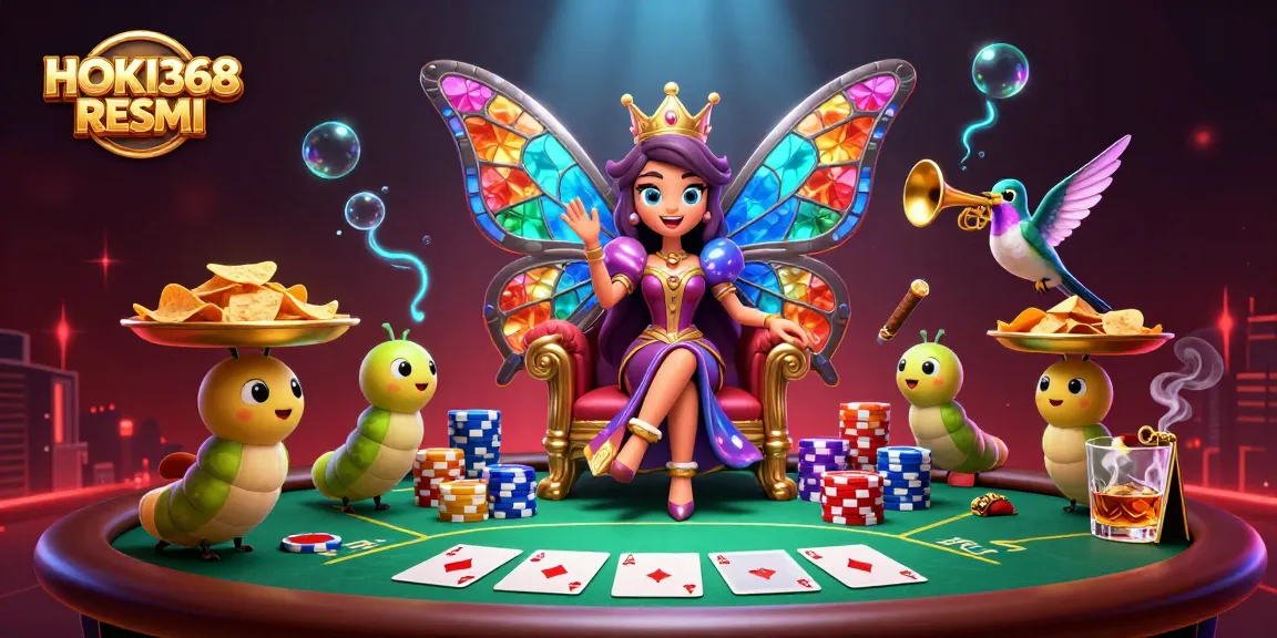 Engage in exciting poker with HOKI368 RESMI featuring vibrant characters and captivating gameplay.