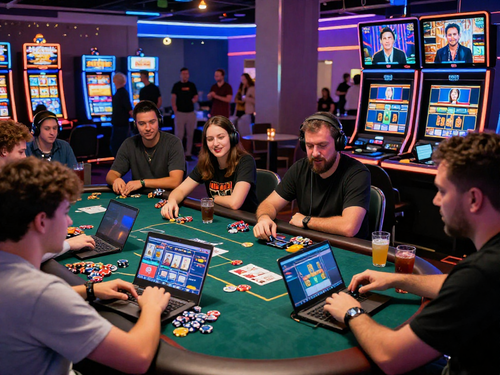 I migliori casino non AAMS: giocatori entusiasti in un ambiente di gioco dinamico.