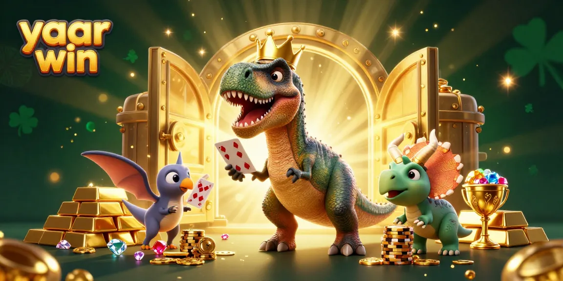 Experience exciting moments with yaar win as a T-Rex deals cards and camaraderie unfolds!