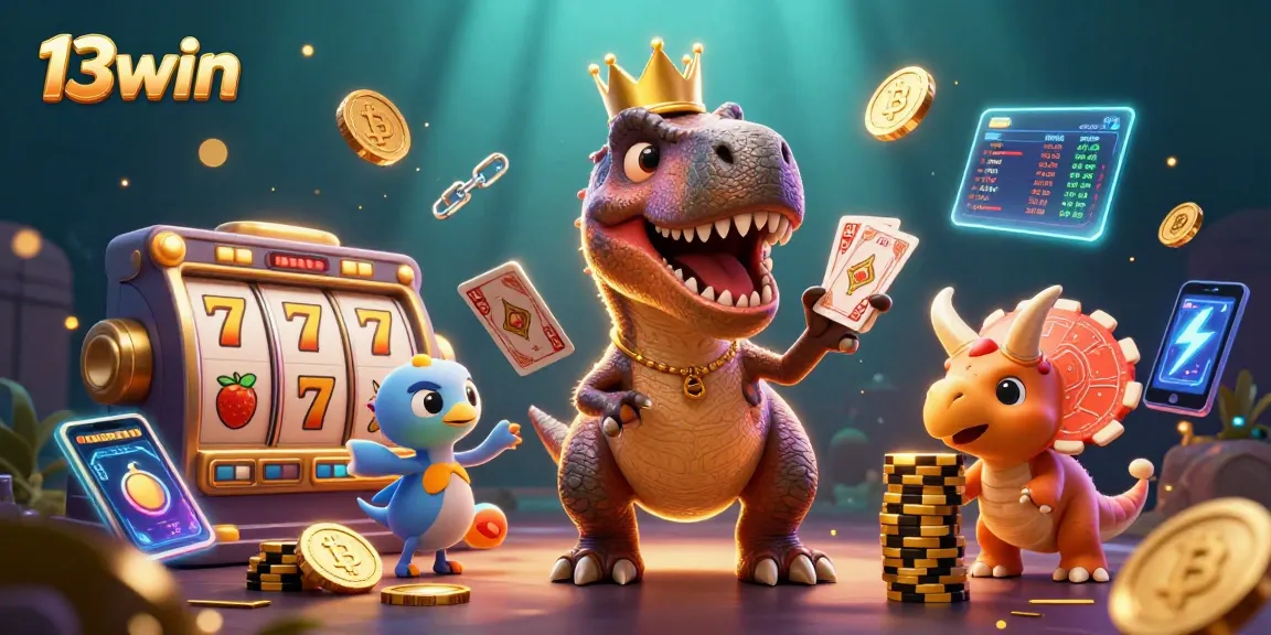 Experience the fun at 13win casino with colorful characters and vibrant games.