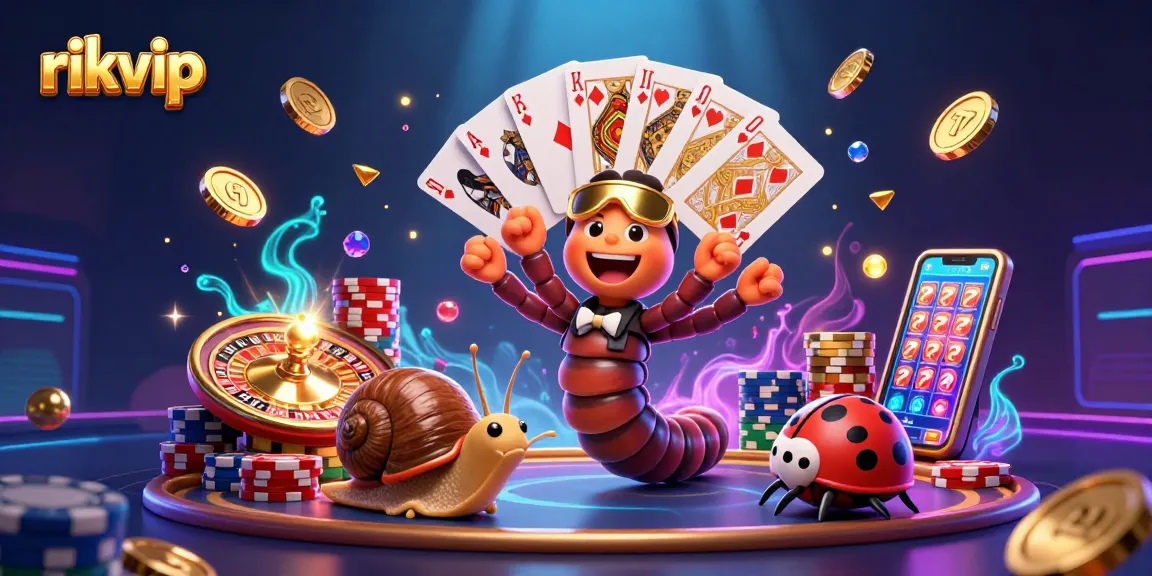 Experience thrilling casino action at rikvip with animated characters, casino games, and vibrant visuals.