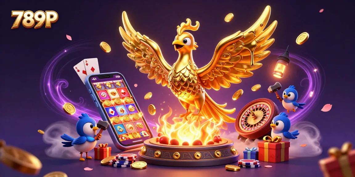 Experience winning slots with 789P, featuring a golden phoenix and dynamic casino elements.