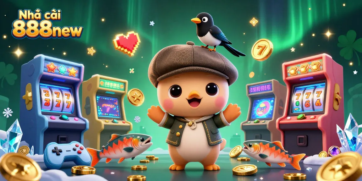 Join the excitement at Nhà cái 888new with vibrant casino visuals and engaging game elements in this illustration.