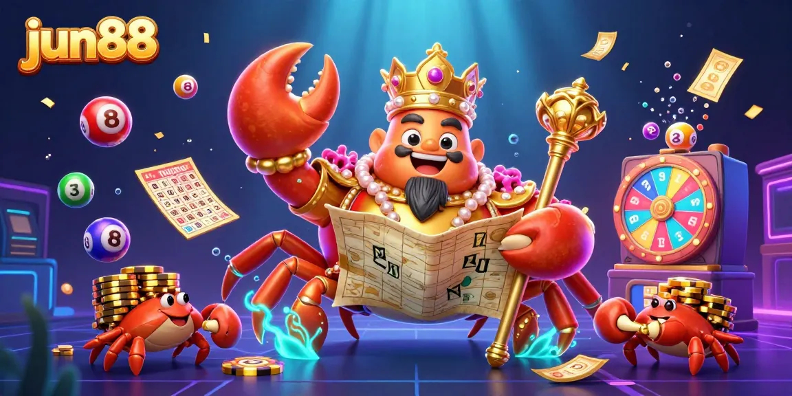 Experience the vibrant dynamics of jun88 as the golden crab emperor reigns over the ultimate lottery and gaming spectacle.