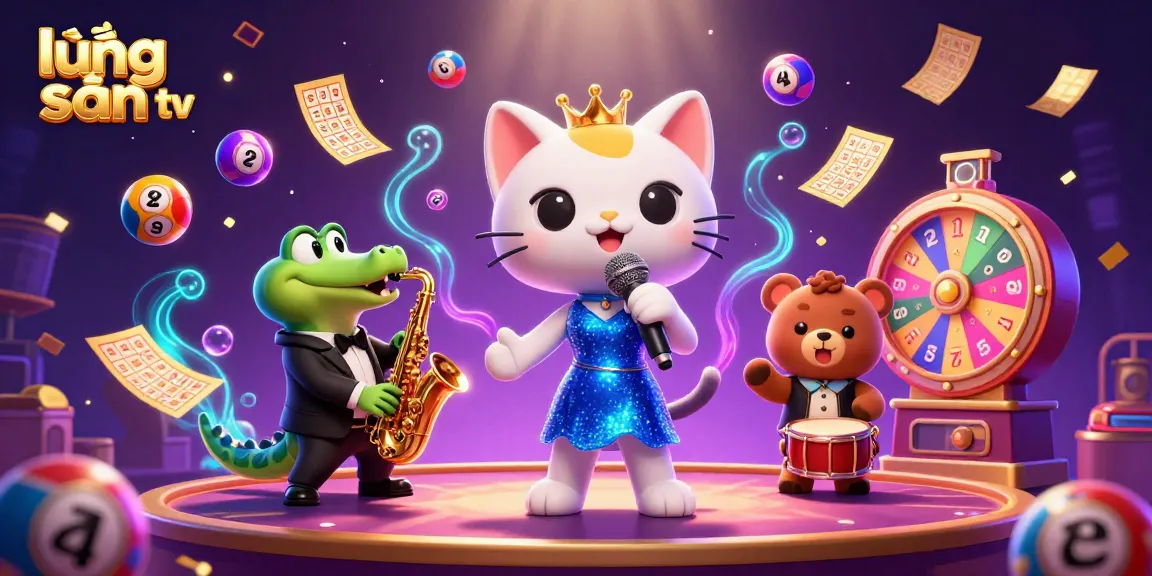 Experience exciting games at lương sơn tv with vibrant, engaging animated characters and casino elements.