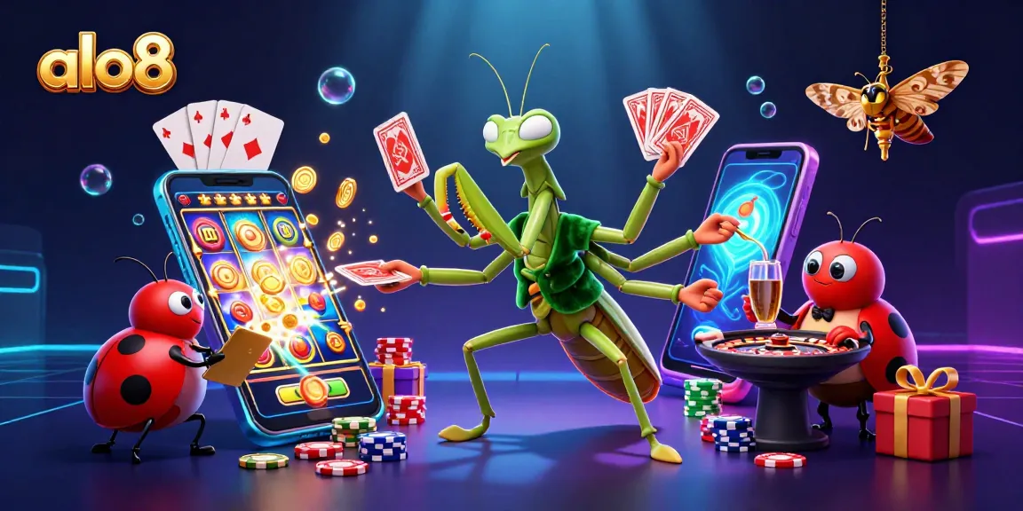 Experience the excitement of alo8 casino gaming with interactive characters and vibrant game elements.