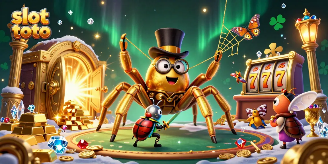 Experience the thrill of slot toto with vibrant 3D characters and dynamic casino elements.