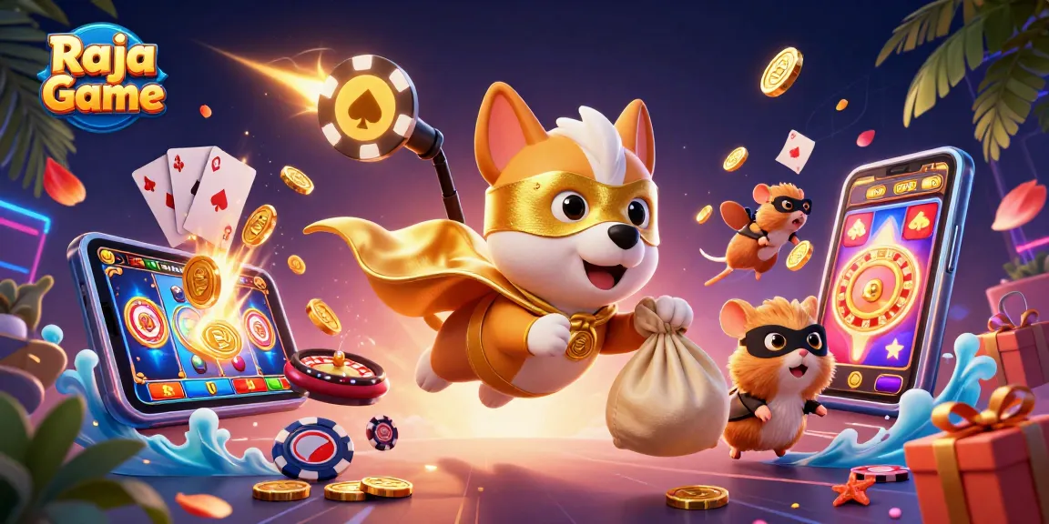 Win big rewards with Raja Game's exciting gaming experience featuring colorful slots and characters.