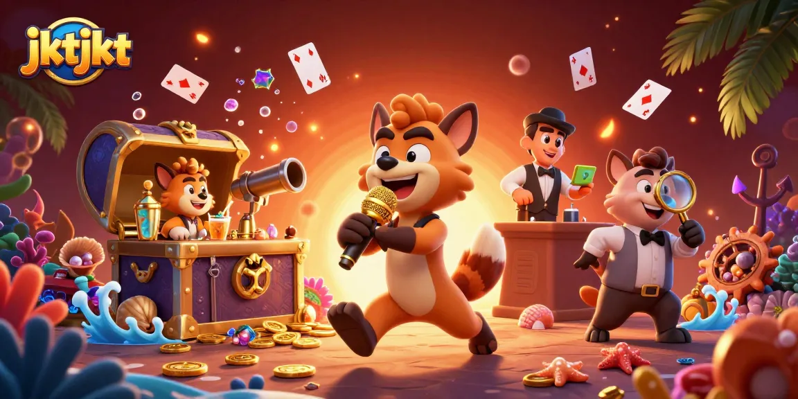 Gambarkan aksi jktjkt di kasino komedi dengan hyena lucu dan elemen permainan yang menarik