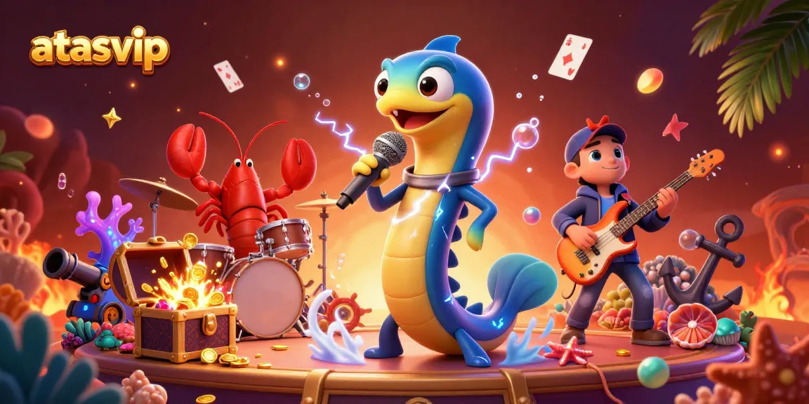 Spin and win at atasvip with thrilling underwater casino games featuring unique characters and vibrant elements.