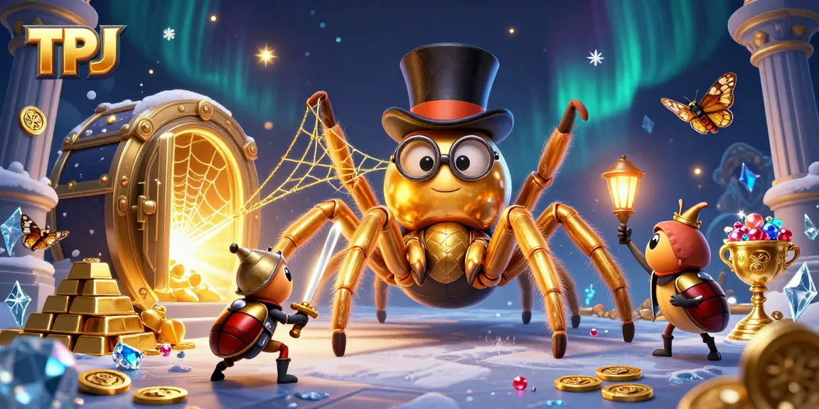 Engage with TPJ's thrilling casino adventures featuring a giant golden tarantula and brave beetle knight.