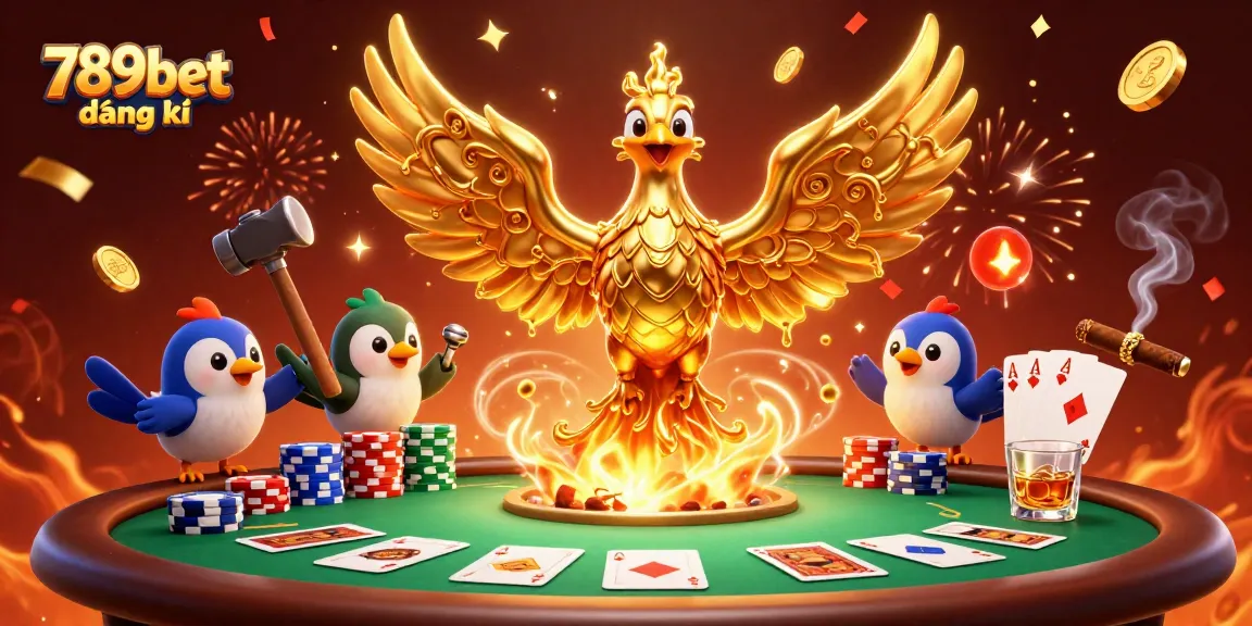 Engage with 789bet đăng ký as molten gold transforms, set amidst lavish poker chips and cards.