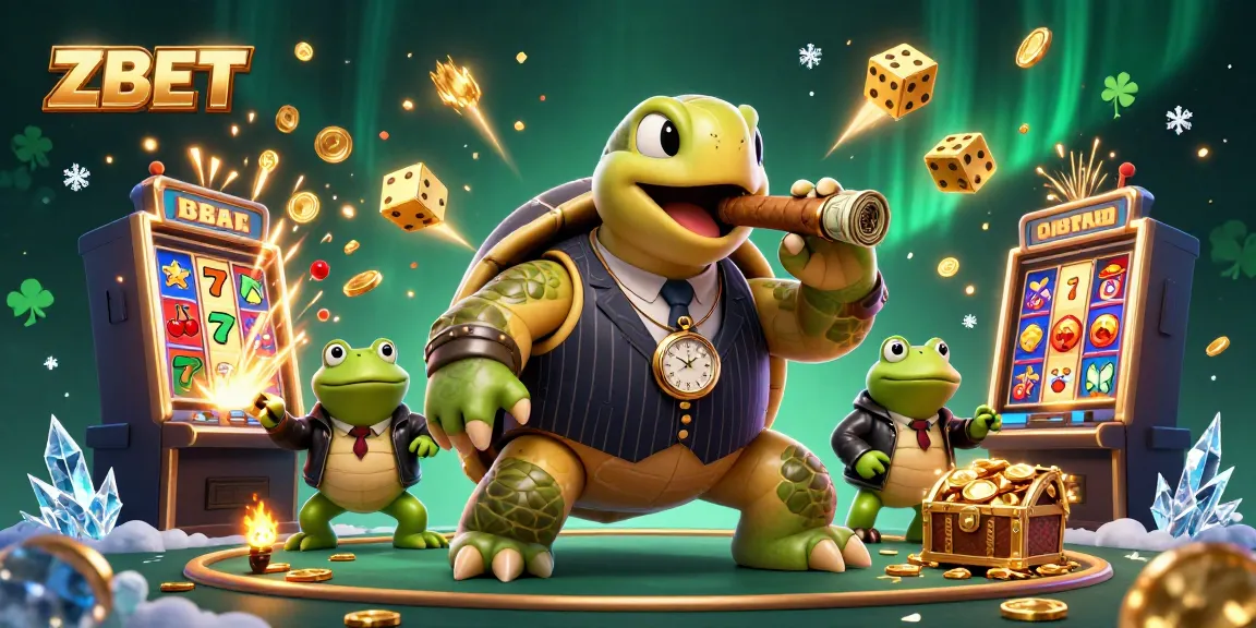Experience thrilling moments at ZBET with our lively casino scene featuring vibrant characters and jackpots.