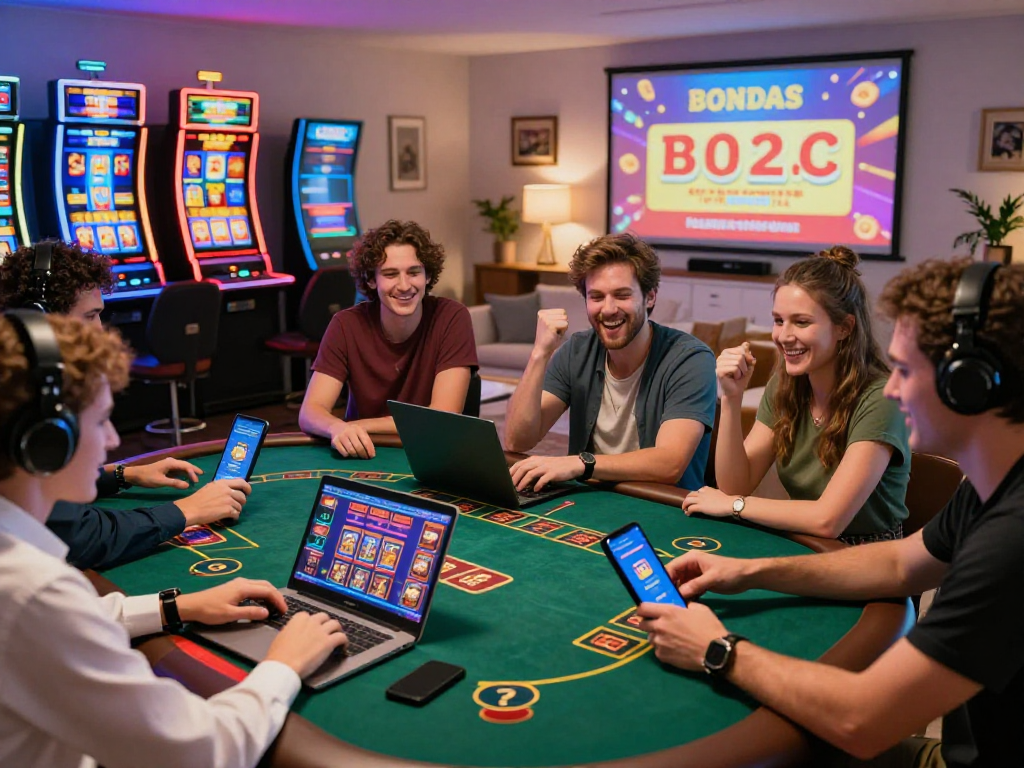 I migliori casino non AAMS: giocatori attivi in un'atmosfera vivace di gioco online con slot colorate e promozioni visibili.