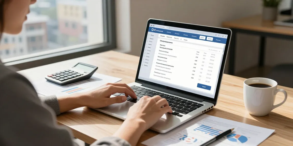 Comparador hipotecas usage by a homebuyer comparing mortgage options in a modern workspace.