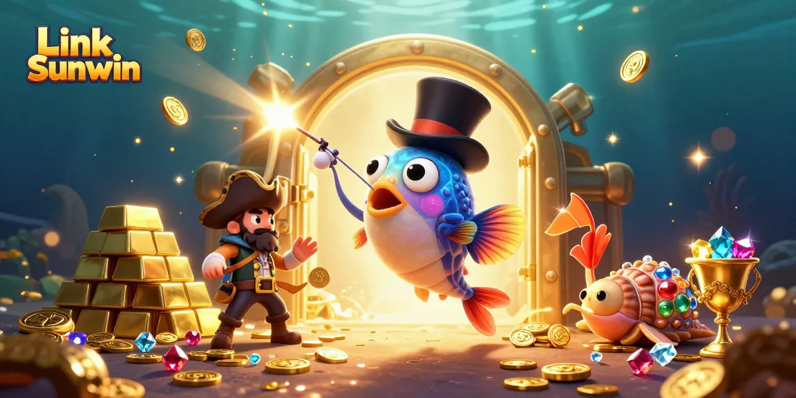 Catch golden coins in vivid underwater adventure with Link Sunwin as a 3D anglerfish leads the treasure hunt!