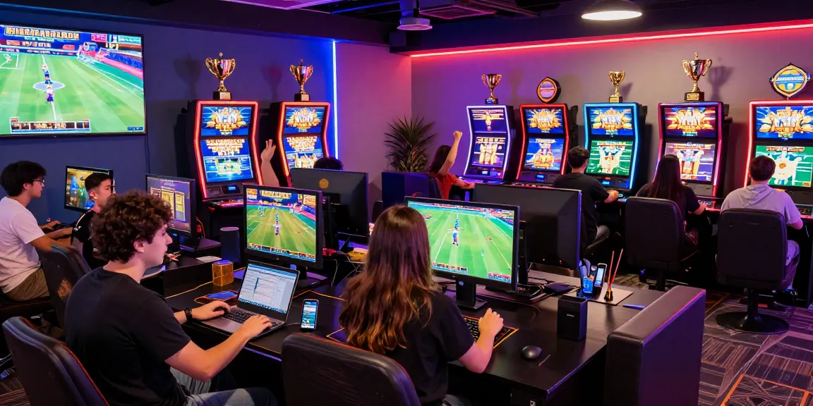Exciting scene at https://79club.dev/, showcasing players enjoying live casino games and online gambling in a vibrant gaming lounge.