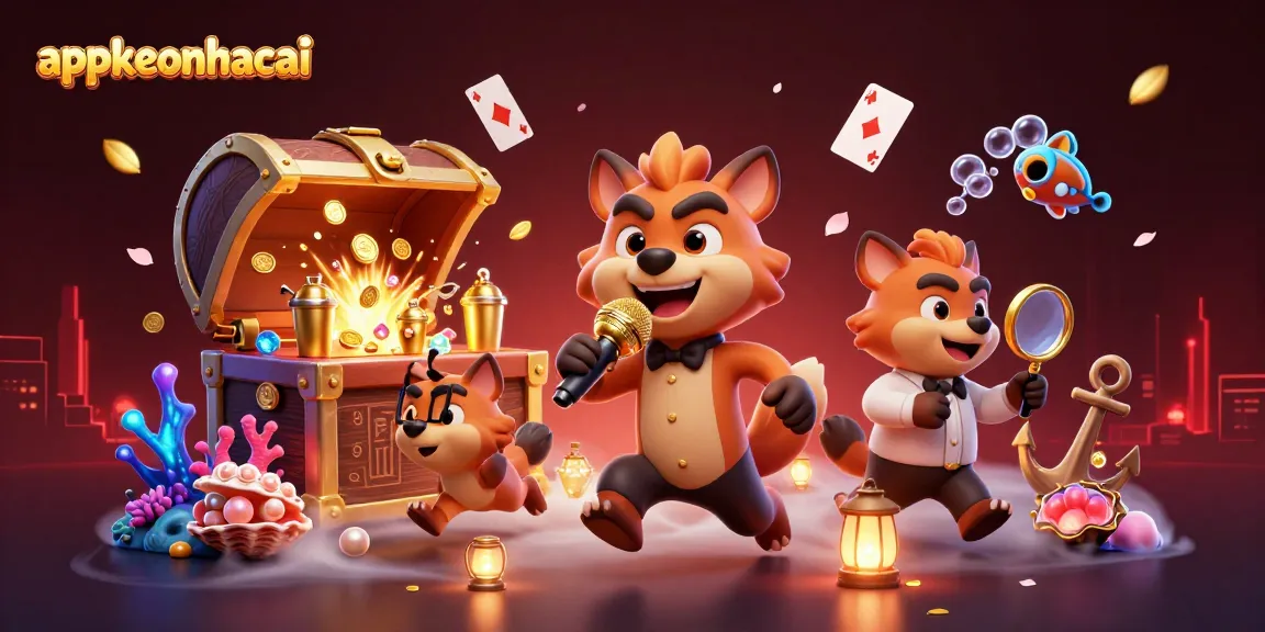 Experience the thrill of appkeonhacai with a vibrant casino atmosphere featuring hyenas engaging in various activities.