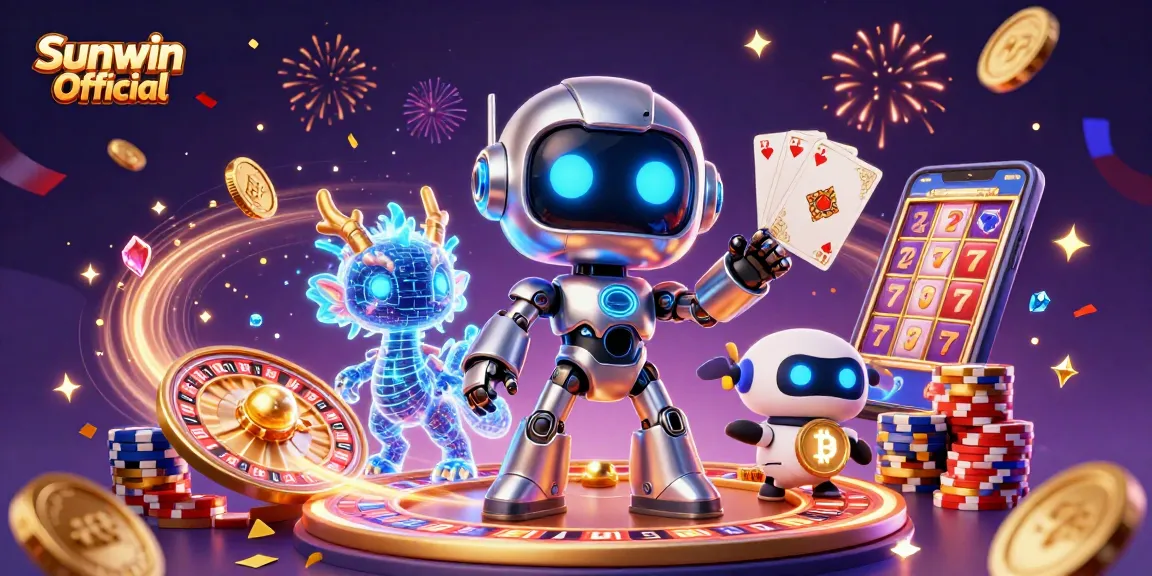 Engage in thrilling gameplay at Sunwin Official with vibrant 3D casino characters and dynamic elements.