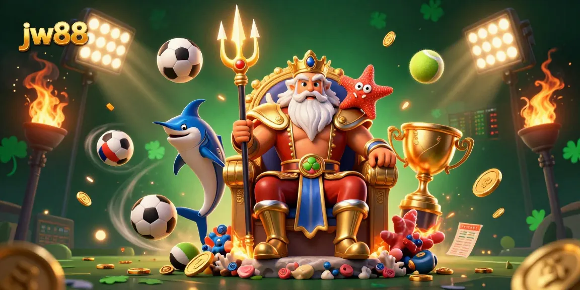 Engage in thrilling sports betting with jw88, featuring vibrant characters and dynamic elements.