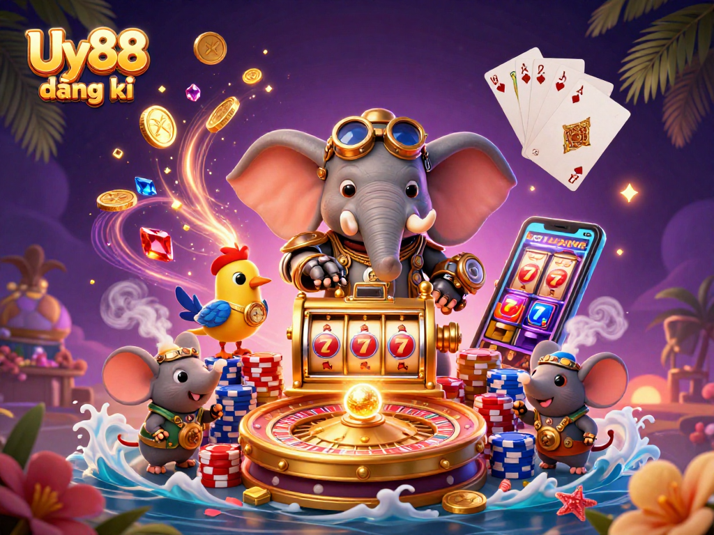 Spin to win with Uy88 đăng ký at the dynamic online casino featuring steampunk characters