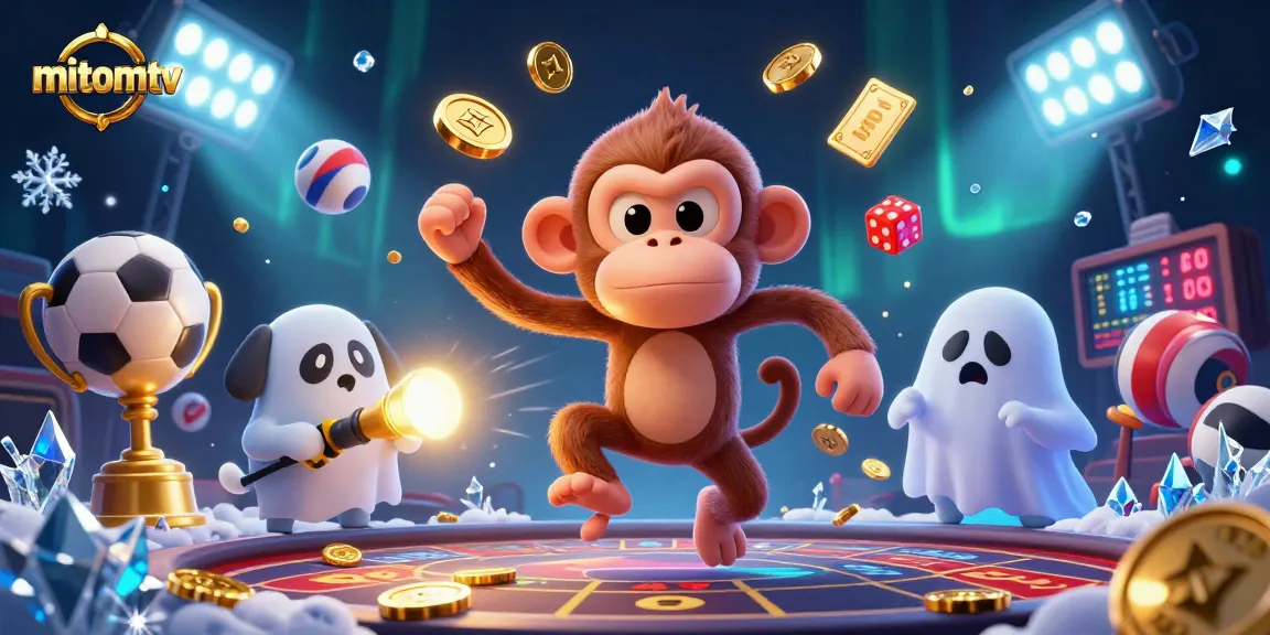 Witness the thrilling action at mitomtv as a playful ghost-hunter puppy tracks a poltergeist monkey in a vibrant scene.