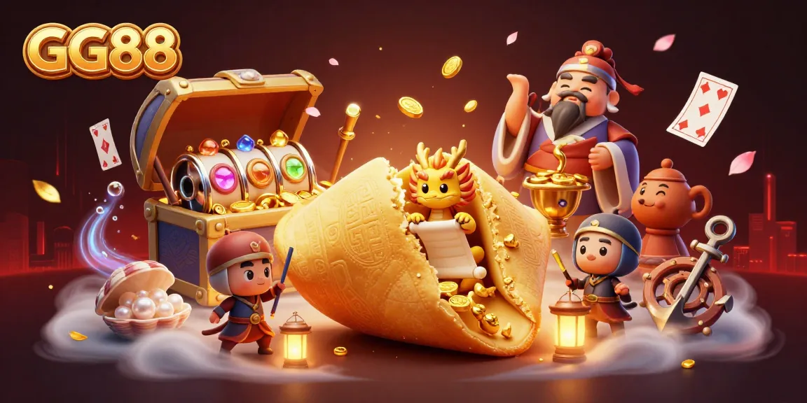 Spin and win at GG88 with vibrant slot reels and a mystical dragon fortune revealing treasures.