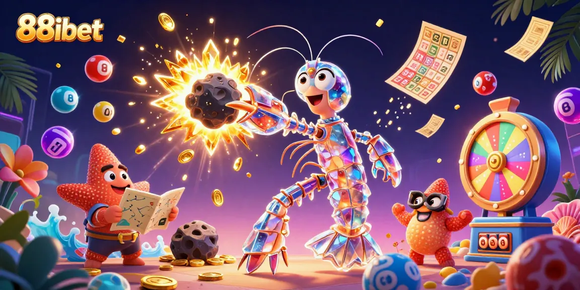 Engage in exciting games at 88ibet with dynamic lottery balls and vibrant casino graphics.
