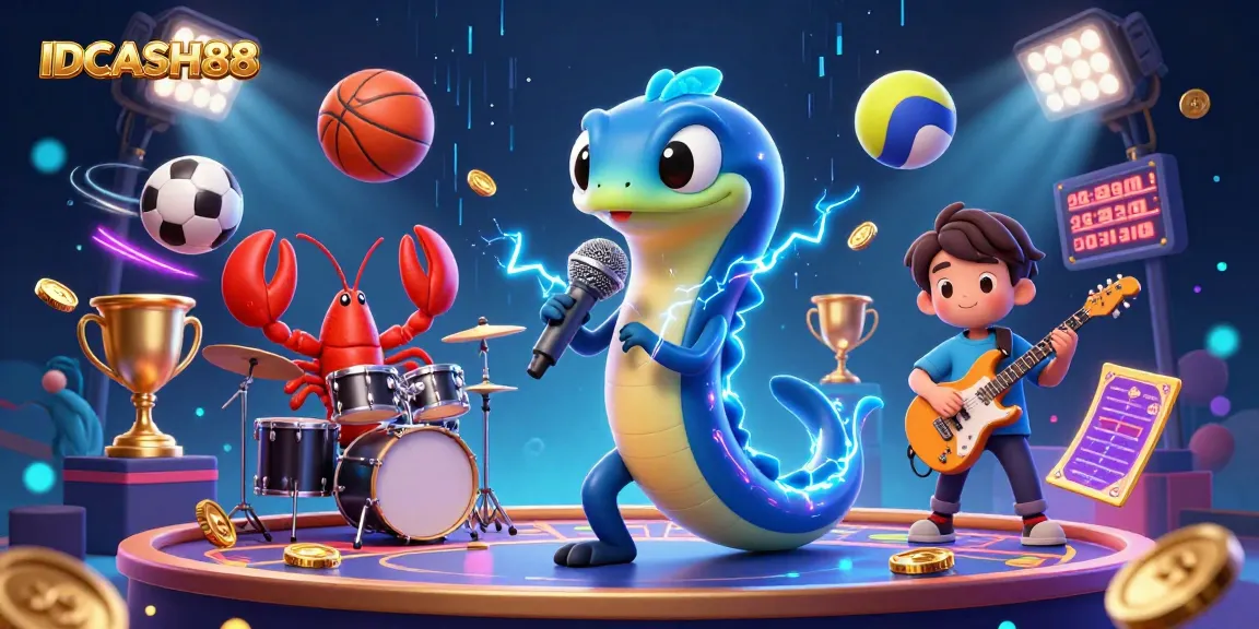 Experience fun betting adventures with IDCASH88 in an underwater casino stage illustration