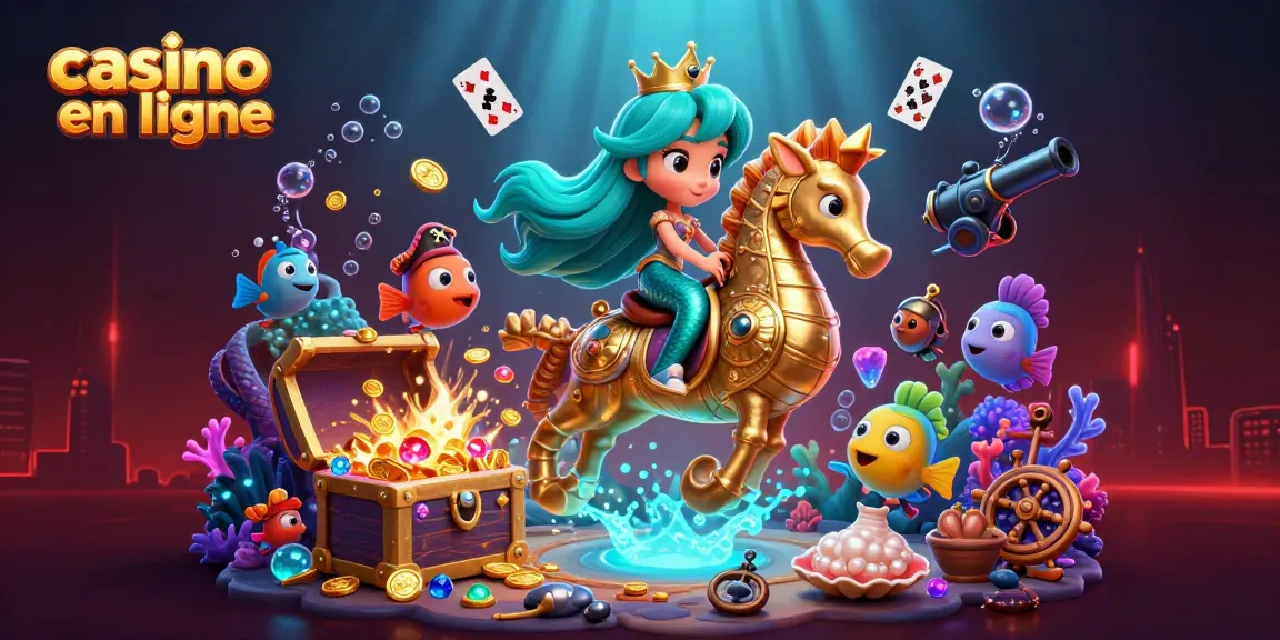 Plongez dans l'univers merveilleux des jeux de casino en ligne avec cette illustration captivante.