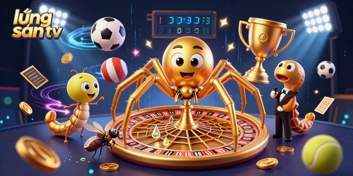 lương sơn tv engages sports fans with a vibrant 3D illustration of a golden roulette wheel.