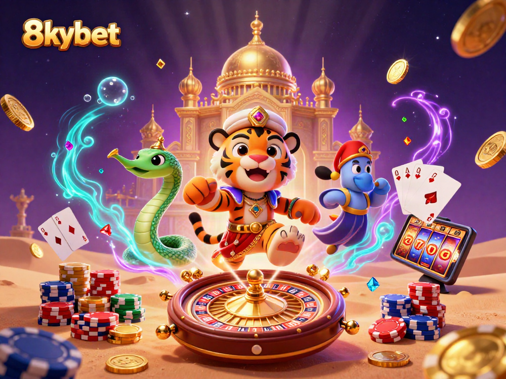 Experience thrilling gameplay at 8xbet with vibrant casino elements and dynamic characters.