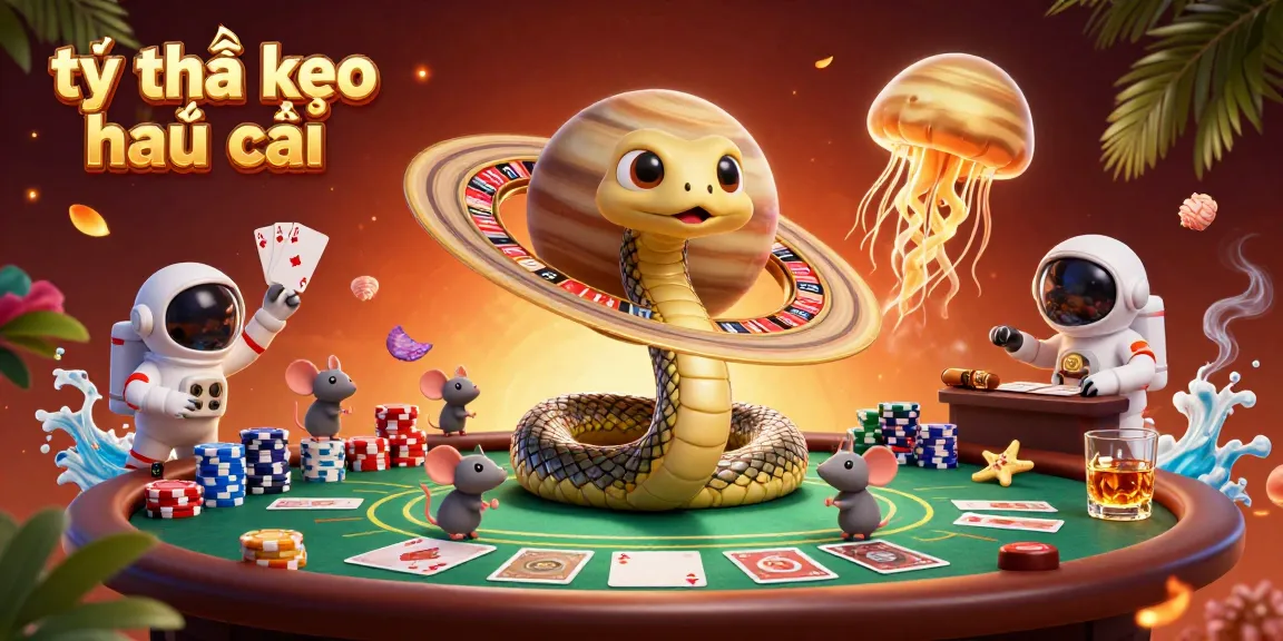 Engage with the thrilling tỷ lệ kèo nhà cái scene of animated betting on cosmic roulette.