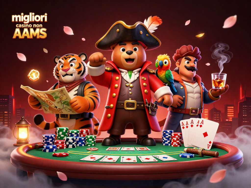 I migliori casino non AAMS offrono avventure emozionanti tra un orso pirata e il suo equipaggio in un casinò vivace.