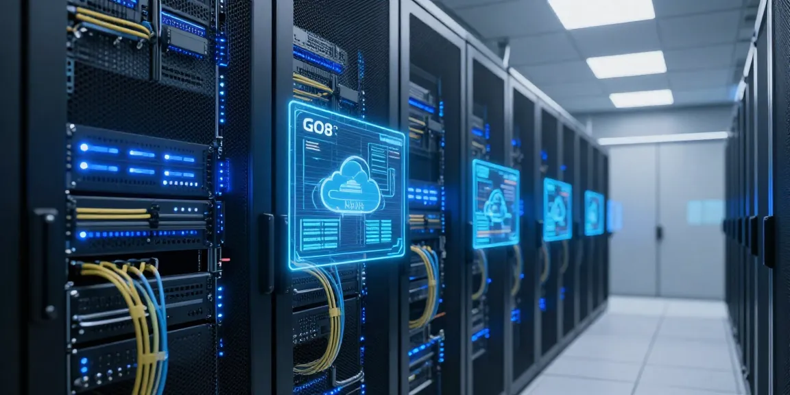 GO8 cloud computing solutions in a modern data center illustrating advanced technology infrastructure.